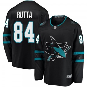 Jan Rutta San Jose Sharks Fanatics Branded Youth Breakaway Alternate Jersey (Black)