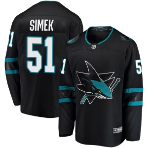 Radim Simek San Jose Sharks Fanatics Branded Youth Breakaway Alternate Jersey (Black)