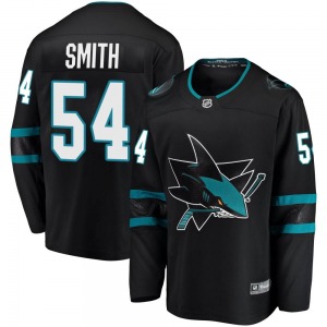 Givani Smith San Jose Sharks Fanatics Branded Youth Breakaway Alternate Jersey (Black)