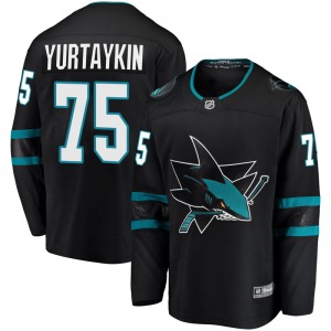 Danil Yurtaykin San Jose Sharks Fanatics Branded Youth Breakaway Alternate Jersey (Black)