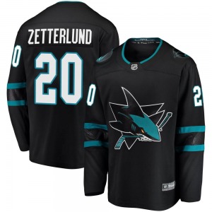 Fabian Zetterlund San Jose Sharks Fanatics Branded Youth Breakaway Alternate Jersey (Black)