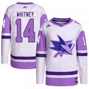 Ray Whitney San Jose Sharks Adidas Authentic Hockey Fights Cancer Primegreen Jersey (White/Purple)