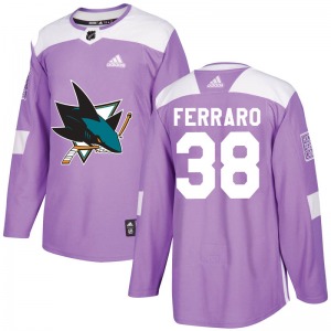 Mario Ferraro San Jose Sharks Adidas Youth Authentic Hockey Fights Cancer Jersey (Purple)
