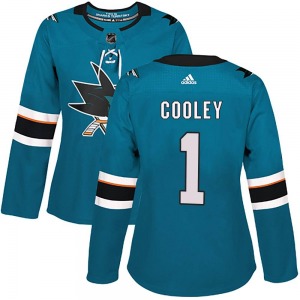 Devin Cooley San Jose Sharks Adidas Women's Authentic Home Jersey (Teal)