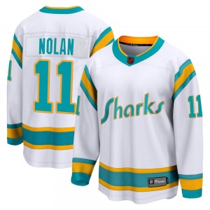 Owen Nolan San Jose Sharks Fanatics Branded Breakaway Special Edition 2.0 Jersey (White)