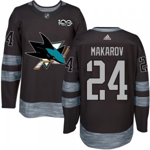 Sergei Makarov San Jose Sharks Authentic 1917-2017 100th Anniversary Jersey (Black)