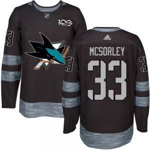 Marty Mcsorley San Jose Sharks Authentic 1917-2017 100th Anniversary Jersey (Black)