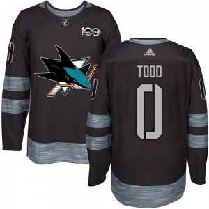 Nathan Todd San Jose Sharks Authentic 1917-2017 100th Anniversary Jersey (Black)