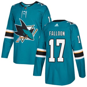 Pat Falloon San Jose Sharks Adidas Youth Authentic Home Jersey (Teal)