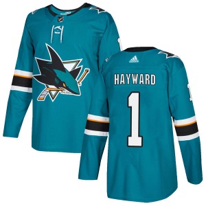 Brian Hayward San Jose Sharks Adidas Youth Authentic Home Jersey (Teal)