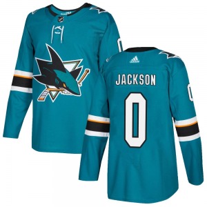 Jacob Jackson San Jose Sharks Adidas Youth Authentic Home Jersey (Teal)