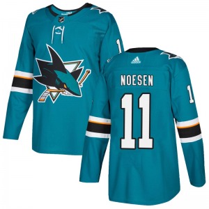 Stefan Noesen San Jose Sharks Adidas Youth Authentic Home Jersey (Teal)