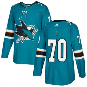Alexander True San Jose Sharks Adidas Youth Authentic Home Jersey (Teal)