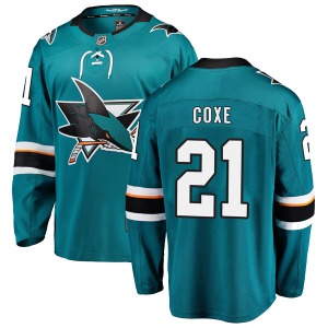 Craig Coxe San Jose Sharks Fanatics Branded Breakaway Home Jersey (Teal)