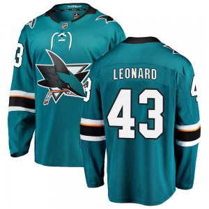 John Leonard San Jose Sharks Fanatics Branded Breakaway Home Jersey (Teal)