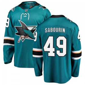 Scott Sabourin San Jose Sharks Fanatics Branded Breakaway Home Jersey (Teal)