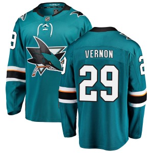 Mike Vernon San Jose Sharks Fanatics Branded Breakaway Home Jersey (Teal)