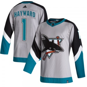 Brian Hayward San Jose Sharks Adidas Youth Authentic 2020/21 Reverse Retro Jersey (Gray)