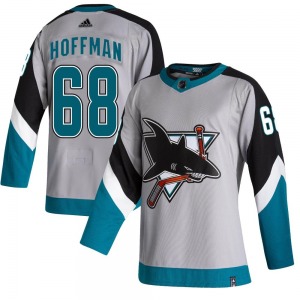 Mike Hoffman San Jose Sharks Adidas Youth Authentic 2020/21 Reverse Retro Jersey (Gray)