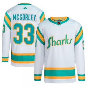 Marty Mcsorley San Jose Sharks Adidas Youth Authentic Reverse Retro 2.0 Jersey (White)
