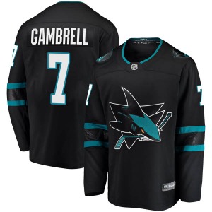 Dylan Gambrell San Jose Sharks Fanatics Branded Breakaway Alternate Jersey (Black)