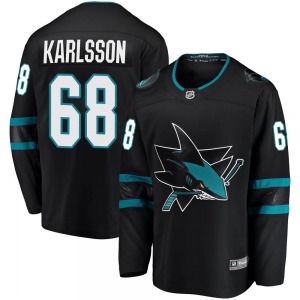 Melker Karlsson San Jose Sharks Fanatics Branded Breakaway Alternate Jersey (Black)