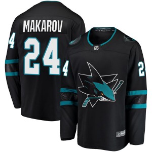 Sergei Makarov San Jose Sharks Fanatics Branded Breakaway Alternate Jersey (Black)
