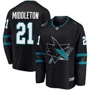 Jacob Middleton San Jose Sharks Fanatics Branded Breakaway Alternate Jersey (Black)