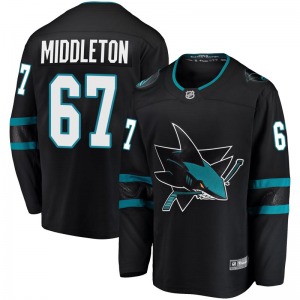 Jacob Middleton San Jose Sharks Fanatics Branded Breakaway Alternate Jersey (Black)
