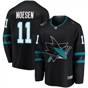 Stefan Noesen San Jose Sharks Fanatics Branded Breakaway Alternate Jersey (Black)