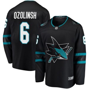 Sandis Ozolinsh San Jose Sharks Fanatics Branded Breakaway Alternate Jersey (Black)