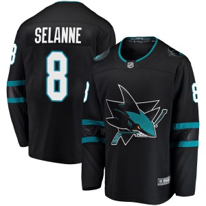 Teemu Selanne San Jose Sharks Fanatics Branded Breakaway Alternate Jersey (Black)