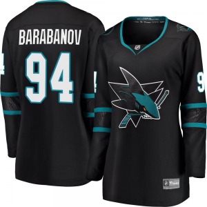 Alexander Barabanov San Jose Sharks Fanatics Branded Women's Breakaway Alternate Jersey (Black)