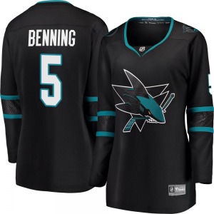 Matt Benning San Jose Sharks Fanatics Branded Women's Breakaway Alternate Jersey (Black)