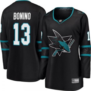 Nick Bonino San Jose Sharks Fanatics Branded Women's Breakaway Alternate Jersey (Black)