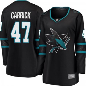 Trevor Carrick San Jose Sharks Fanatics Branded Women's Breakaway Alternate Jersey (Black)