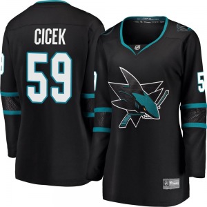 Nick Cicek San Jose Sharks Fanatics Branded Women's Breakaway Alternate Jersey (Black)