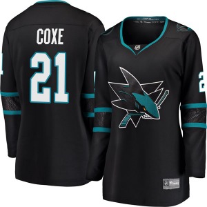 Craig Coxe San Jose Sharks Fanatics Branded Women's Breakaway Alternate Jersey (Black)