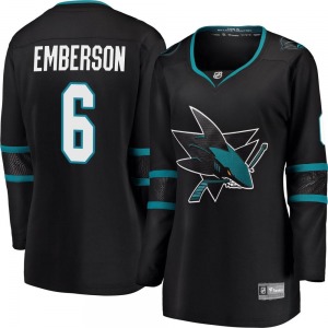 Ty Emberson San Jose Sharks Fanatics Branded Women's Breakaway Alternate Jersey (Black)