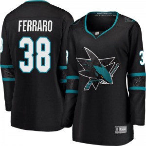 Mario Ferraro San Jose Sharks Fanatics Branded Women's Breakaway Alternate Jersey (Black)