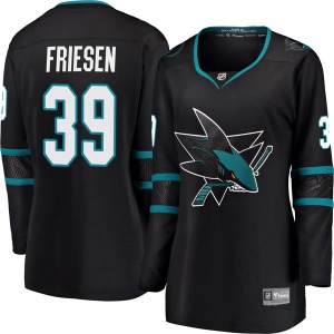 Jeff Friesen San Jose Sharks Fanatics Branded Women's Breakaway Alternate Jersey (Black)