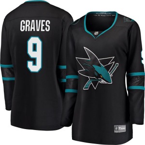 Adam Graves San Jose Sharks Fanatics Branded Women's Breakaway Alternate Jersey (Black)