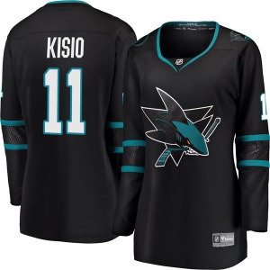Kelly Kisio San Jose Sharks Fanatics Branded Women's Breakaway Alternate Jersey (Black)