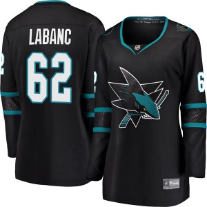 Kevin Labanc San Jose Sharks Fanatics Branded Women's Breakaway Alternate Jersey (Black)