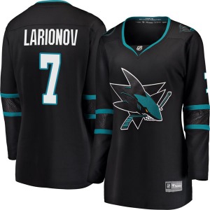 Igor Larionov San Jose Sharks Fanatics Branded Women's Breakaway Alternate Jersey (Black)
