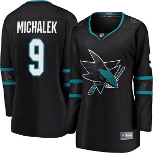 Milan Michalek San Jose Sharks Fanatics Branded Women's Breakaway Alternate Jersey (Black)