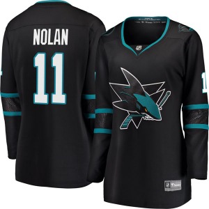 Owen Nolan San Jose Sharks Fanatics Branded Women's Breakaway Alternate Jersey (Black)