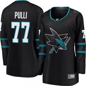 Valtteri Pulli San Jose Sharks Fanatics Branded Women's Breakaway Alternate Jersey (Black)