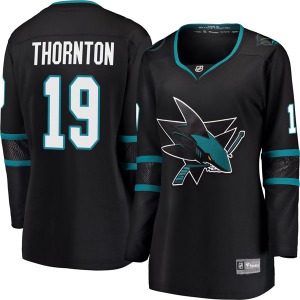 Joe Thornton San Jose Sharks Fanatics Branded Women's Breakaway Alternate Jersey (Black)