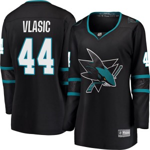 Marc-Edouard Vlasic San Jose Sharks Fanatics Branded Women's Breakaway Alternate Jersey (Black)